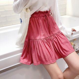 Drawstring Chiffon Skirt