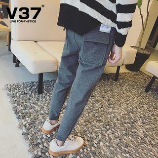 Pocketed Woolen Pants