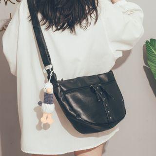 Duck Charm Faux Leather Crossbody Bag