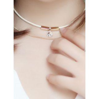 Rhinestone Double Choker
