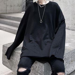 Knit Panel Pullover