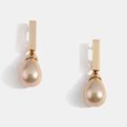 Alloy Faux Pearl Dangle Earring 1 Pair - As Shown In Figure - One Size