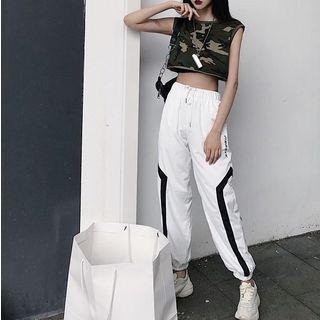 Camo Print Cropped Tank Top