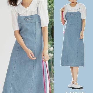 Snaffle Denim Overall Dress