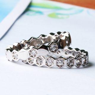 Hexagon Rhinestone Ring