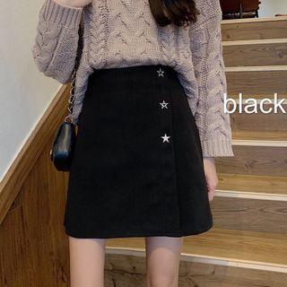 Star Print Mini A-line Skirt