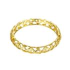 Simple And Fashion Plated Gold Hollow Geometric Bangle Golden - One Size