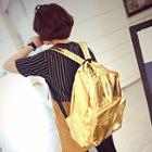 Metallic Faux Leather Backpack