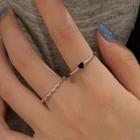 Set Of 2: Rhinestone Open Ring Riz140 - Set Of 2 - Silver - One Size