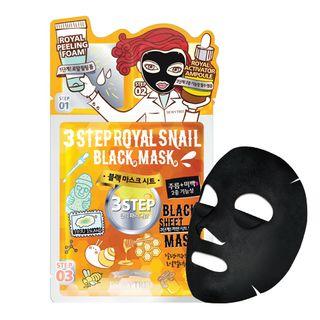 Dewytree - 3 Step Royal Snail Black Mask 10pcs 10sheets