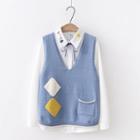 Quilt Accent Pocketed Vest