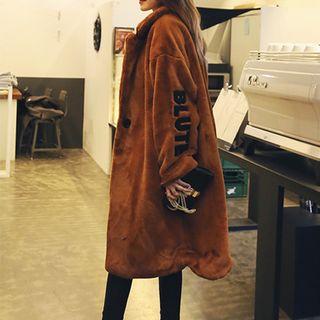 One Button Lettering Coat