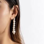 Faux Pearl Drop Earring 1 Pc - Gold - One Size