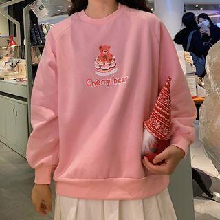 Printed Sweatshirt Pink - One Size