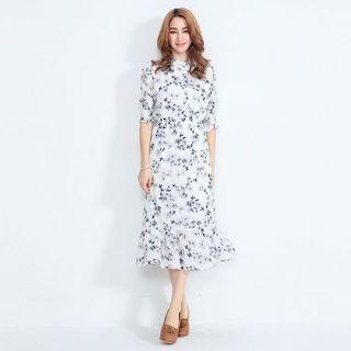 Floral Midi A-line Dress