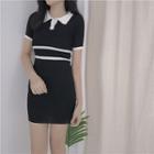 Short-sleeve Sheath Polo Dress