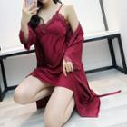 Set: Strappy Night Dress + Robe