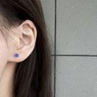 Bead Stud Earring 1 Pair - Blue - One Size