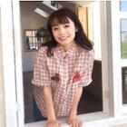 Short-sleeve Bear Embroidered Plaid Shirt As Shown In Figure - One Size
