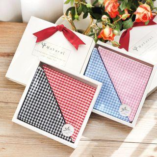 Set Of 2: Plaid Neck Scarf