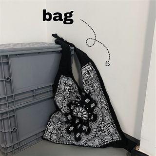 Paisley Print Shopper Bag Black - One Size