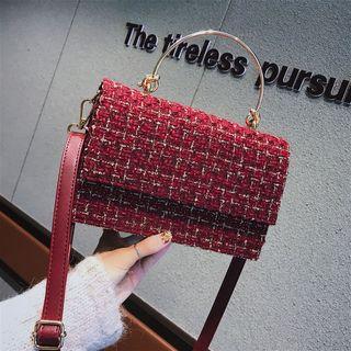 Tweed Handbag With Shoulder Strap
