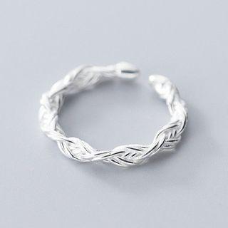 925 Sterling Silver Twist Open Ring S925 Silver - Ring - One Size