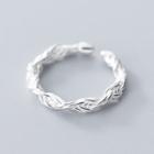 925 Sterling Silver Twist Open Ring S925 Silver - Ring - One Size
