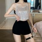Crop Camisole Top / High Waist Shorts