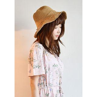 Beribboned Straw Hat