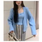 Knit Tube Top / Open Front Cardigan