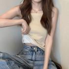 Spaghetti Strap Lined Knit Top