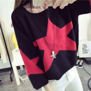 3/4-sleeve Star Sweater
