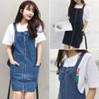 Zip Denim Pinafore