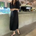 V-neck Lace-up Strap Dress