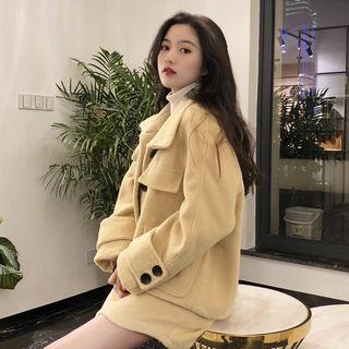 Wool Jacket / Mini Skirt / Straight-cut Pants