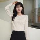 Basic Round-neck Ribbed Knit Top