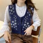 Floral Cropped Vest