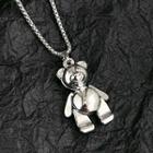 Bear Pendant Necklace Silver - 70cm