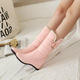 Hidden Wedge Heel Short Boots