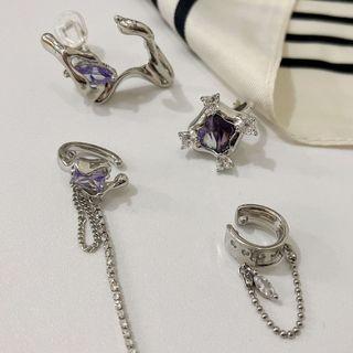 Rhinestone Cuff Earring / Set