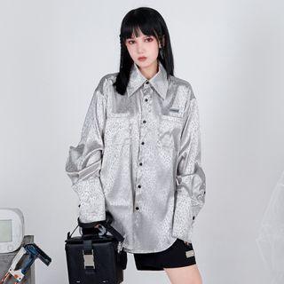 Leopard Print Satin Shirt