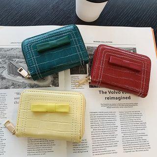 Croc Grain Faux Leather Coin Purse