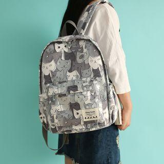 Lightweight Cat Print Backpack
