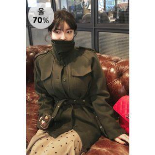Epaulette-shoulder Pocket-detail Jacket