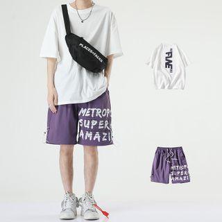 Set: Lettering Elbow-sleeve + Lettering Shorts