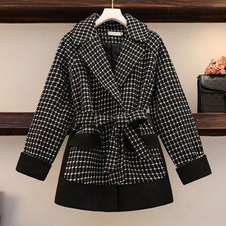 Notch Lapel Plaid Jacket
