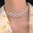 Faux Pearl Choker 0394a - Necklace - One Size