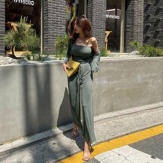 Cardigan & Top & Pants Lounge Set