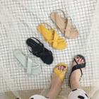Open Toe Crossover Flat Sandals
